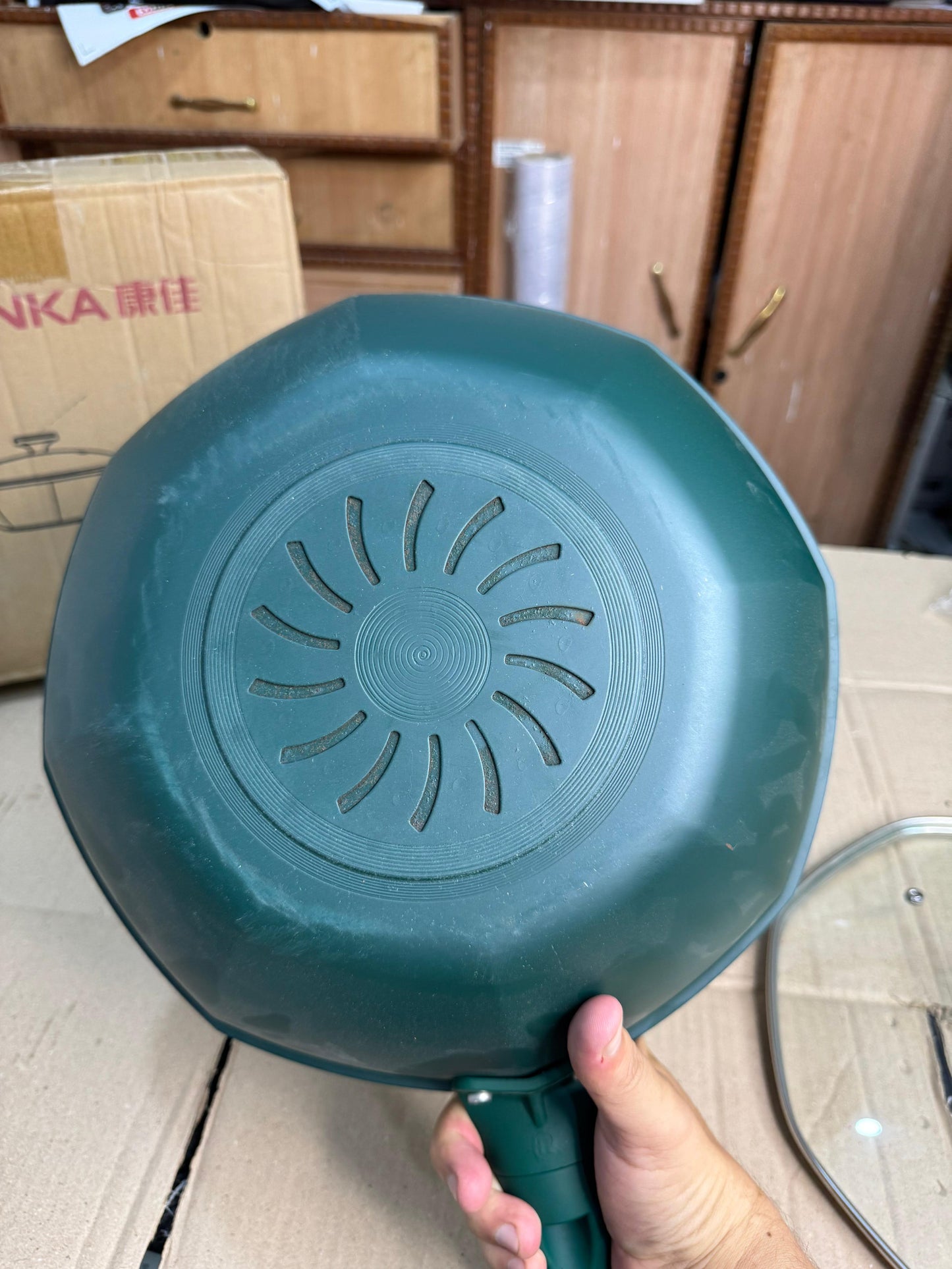 konka 32cm granite deep fry pan