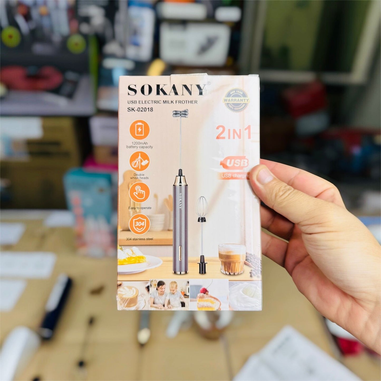 Sokany Rechargeable coffee frother maker (coffee beater)