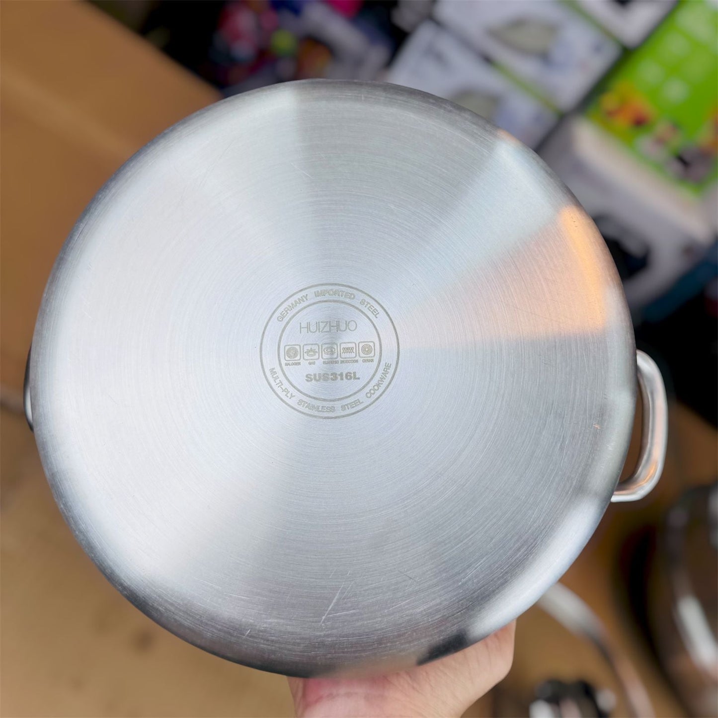 26cm Laser Coating Stainless Steel Fry Pan