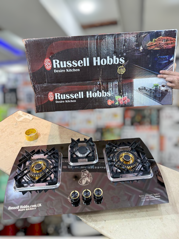 Russell Hobbs 3 burner Stainless steel Gas Stove