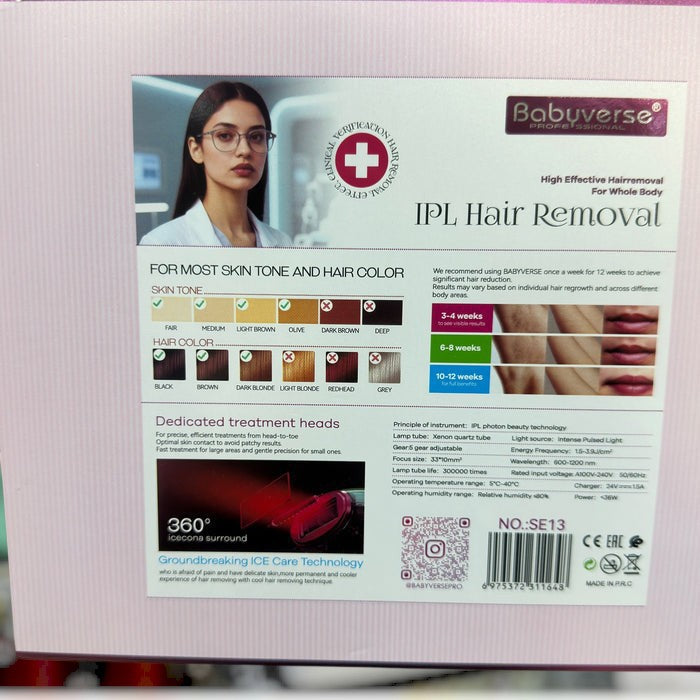 Babyverse IPL Laser Hair Remover SE13