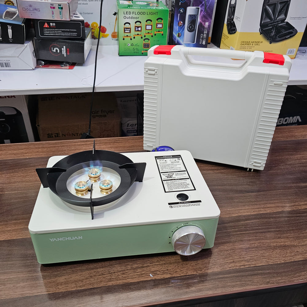 camping portable gas stove with carry box