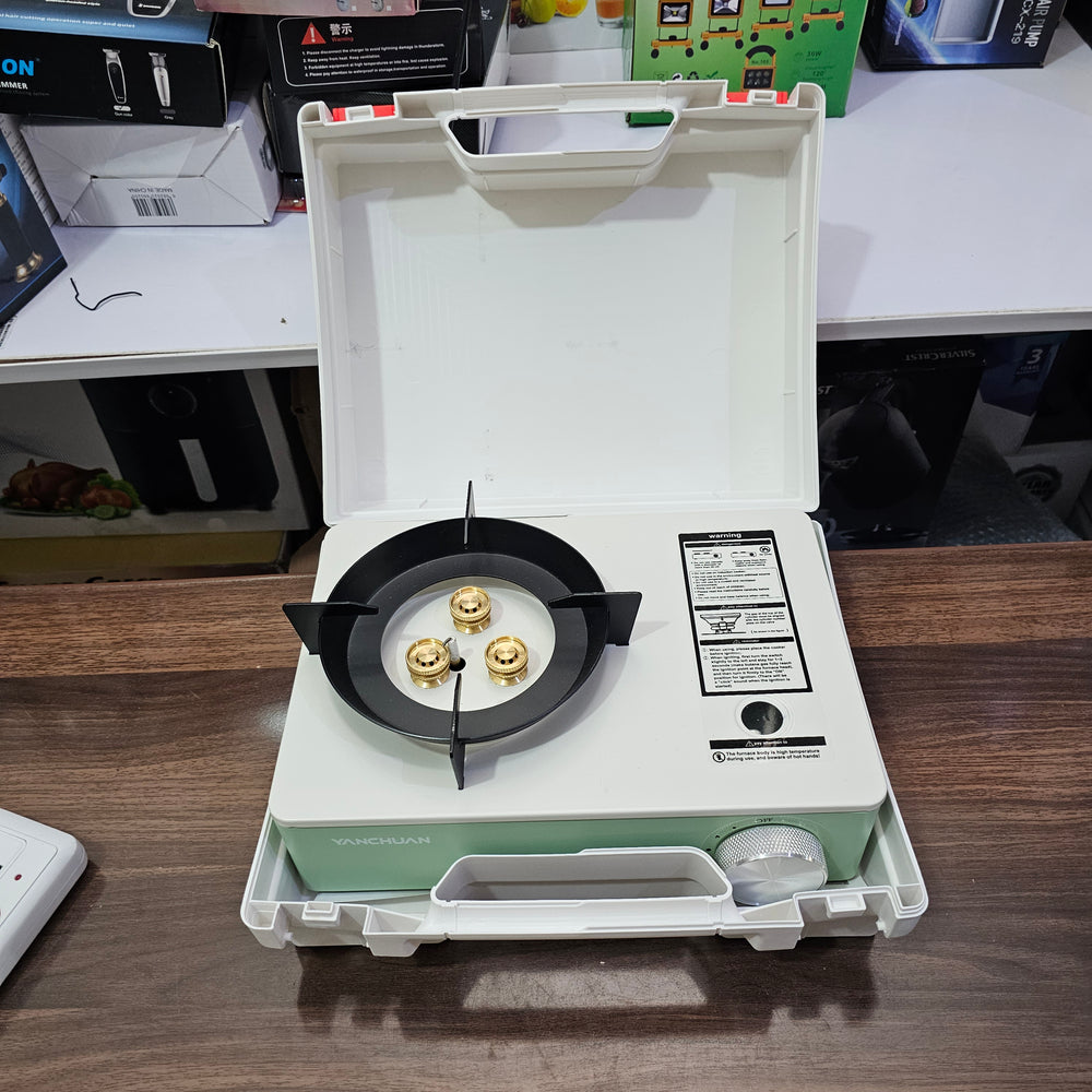 camping portable gas stove with carry box