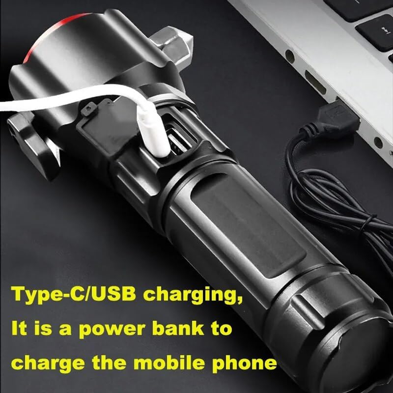 Multifunctional 5 in 1 torch 1km  range