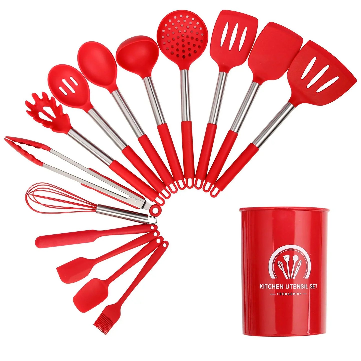 Lot imported 12pcs Silicone Kitchen Spoon