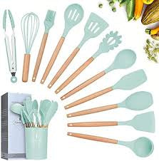 Lot imported 12pcs Silicone Kitchen Spoon