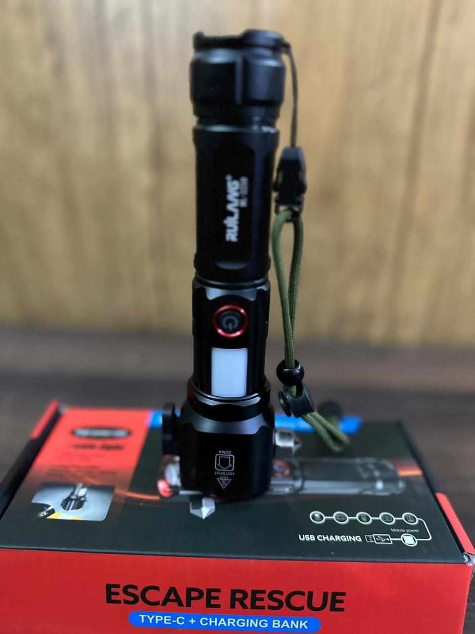 Multifunctional 5 in 1 torch 1km  range