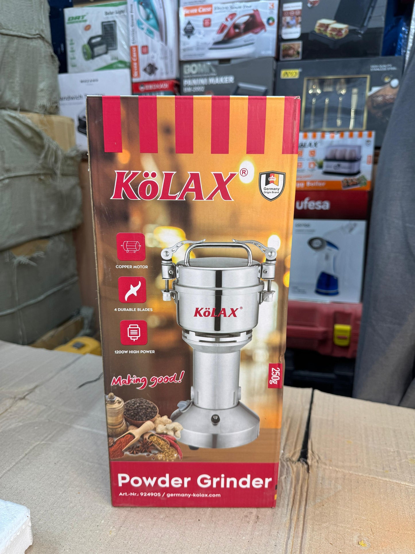 KOLAX Commercial Spice grinder 250g (masala grinder )