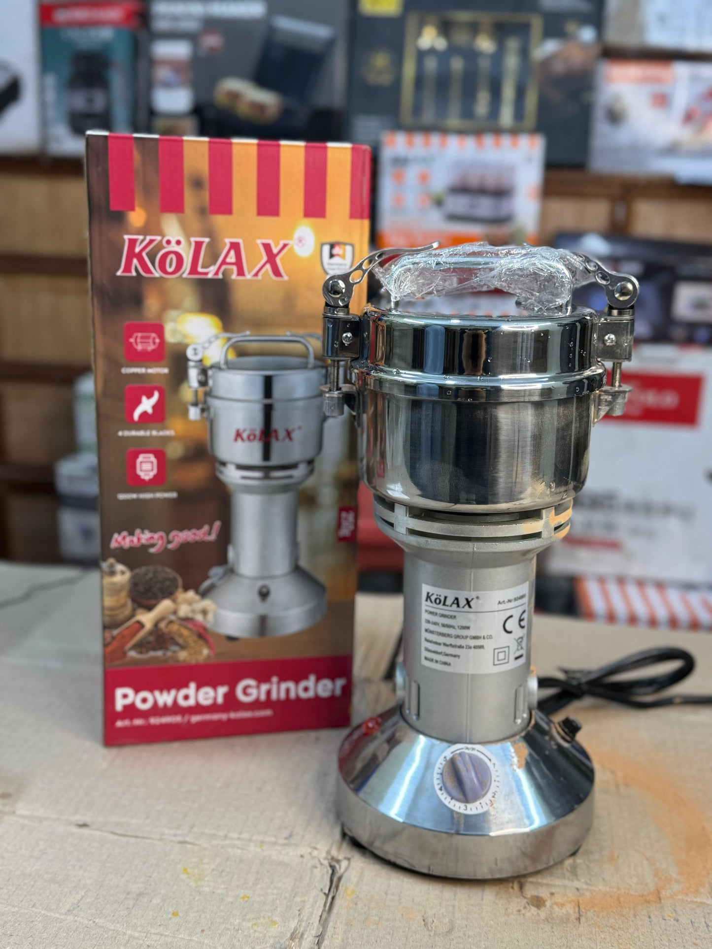KOLAX Commercial Spice grinder 250g (masala grinder )
