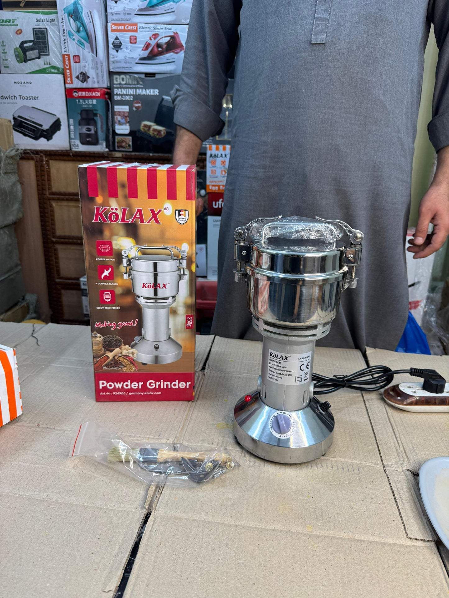 KOLAX Commercial Spice grinder 250g (masala grinder )