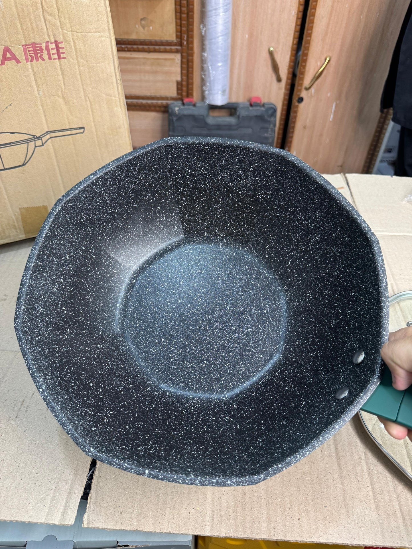 konka 32cm  granite deep fry pan