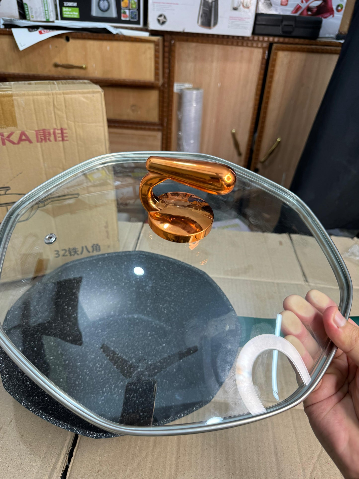 konka 32cm  granite deep fry pan