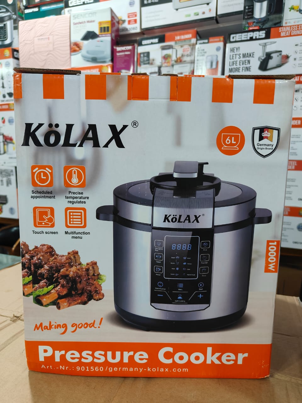 kolax Germany 6L touch electric pressure cooker