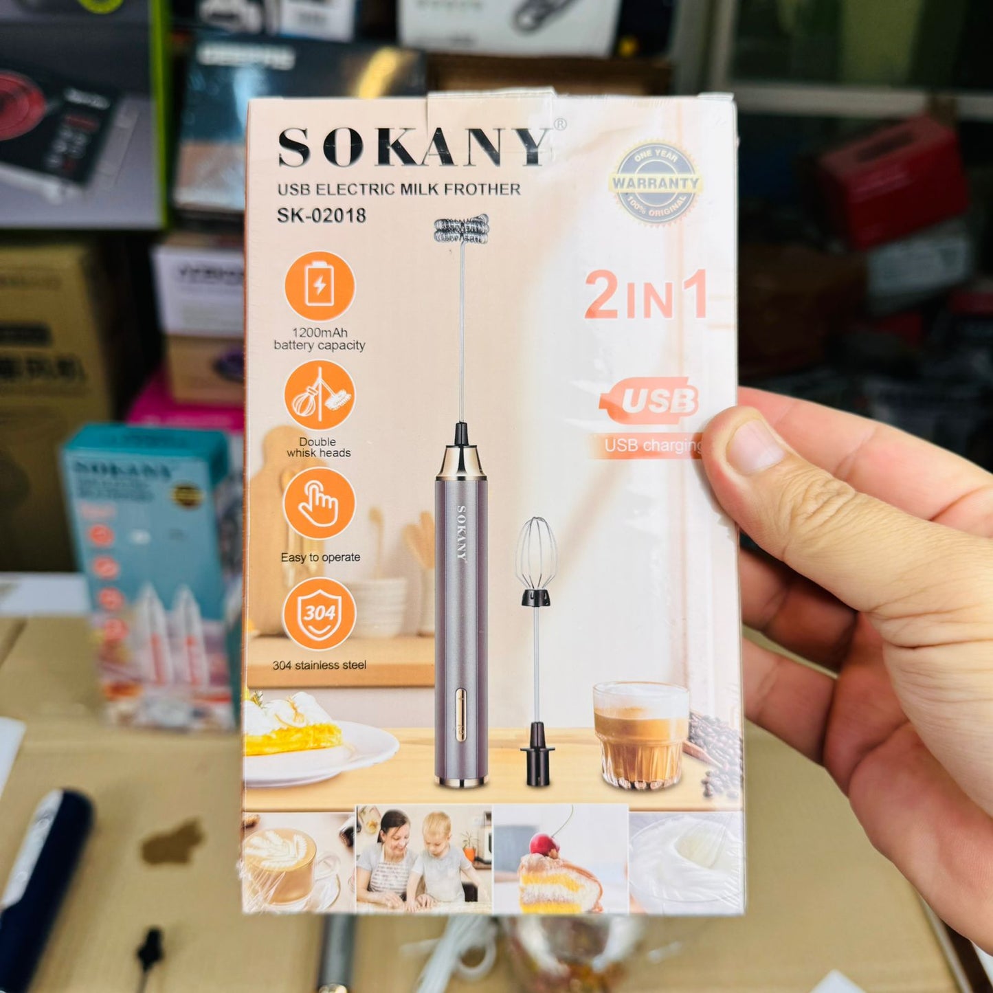 Sokany Rechargeable coffee frother maker (coffee beater)