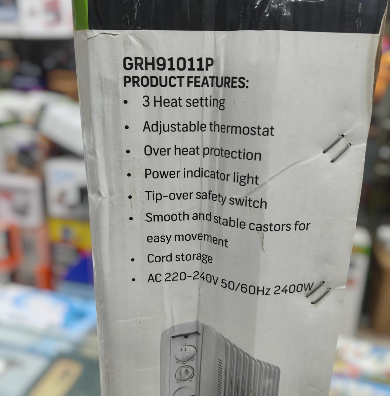 Geepas 11-Fin Portable Electric Oil-Filled Radiator Heater GRH910011p