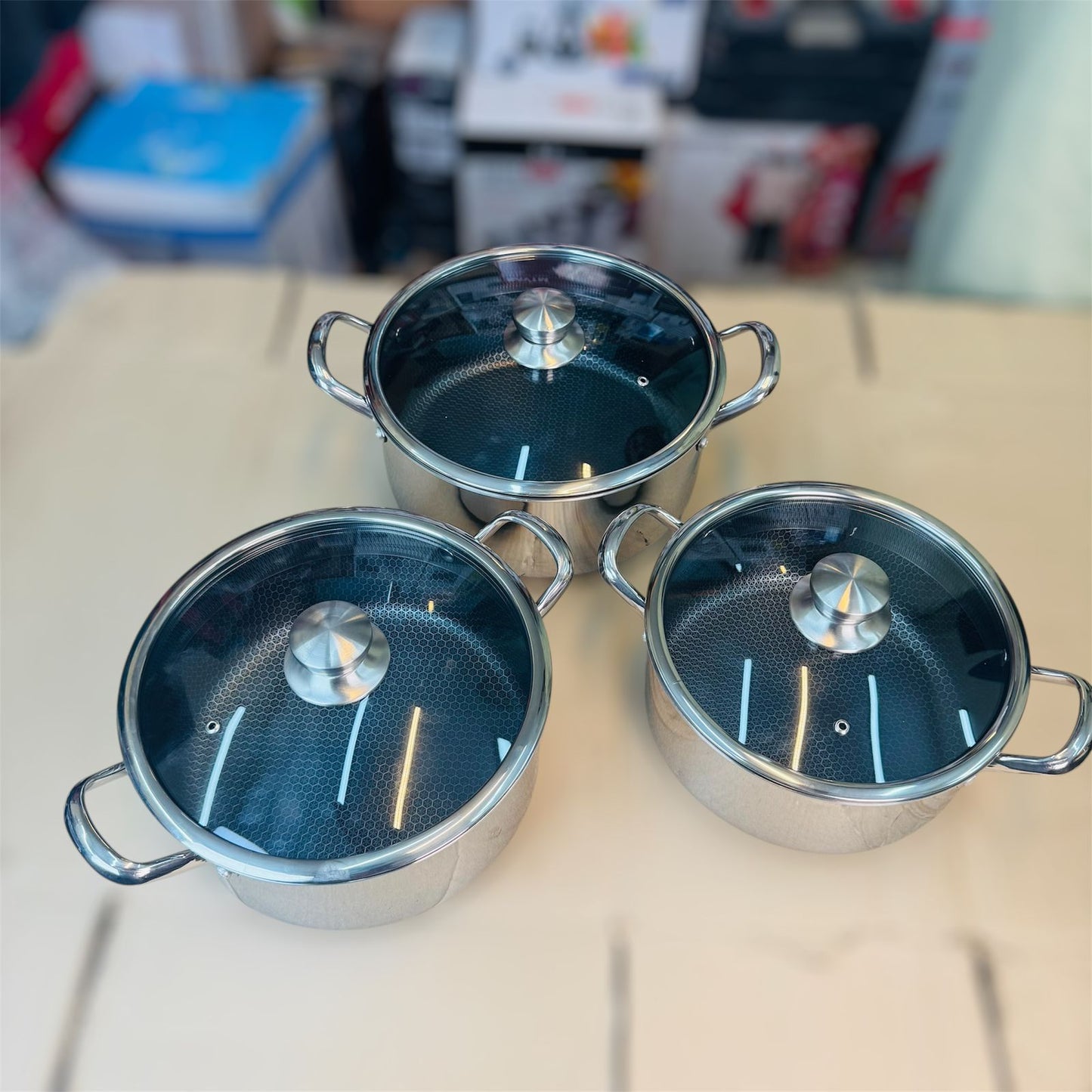 honeycomb lesser coating casserole set