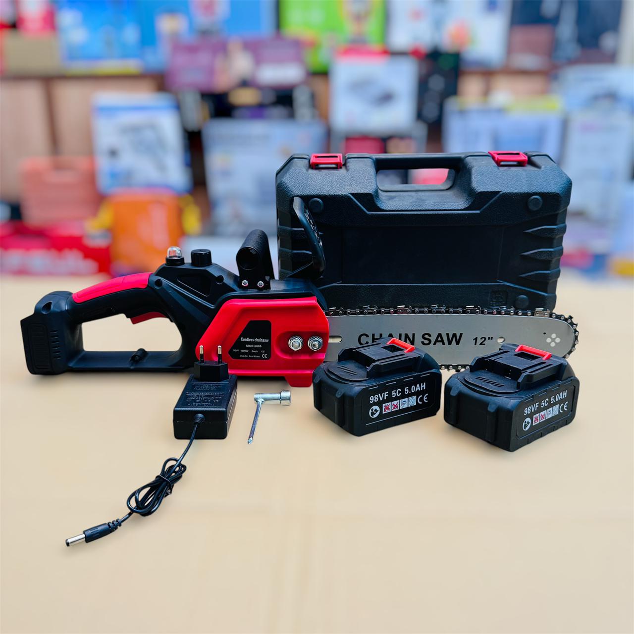 12-Inch Cordless Chainsaw (2 Batteries)