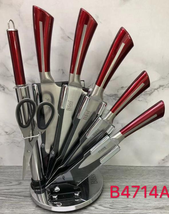 Bass 8pcs kitchen knife set [ Random color]