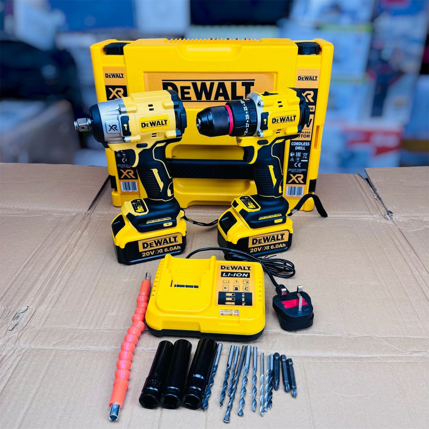 Dewalt 2 in 1 drill & impact wench with tools ( made in CZECH REPULIC )