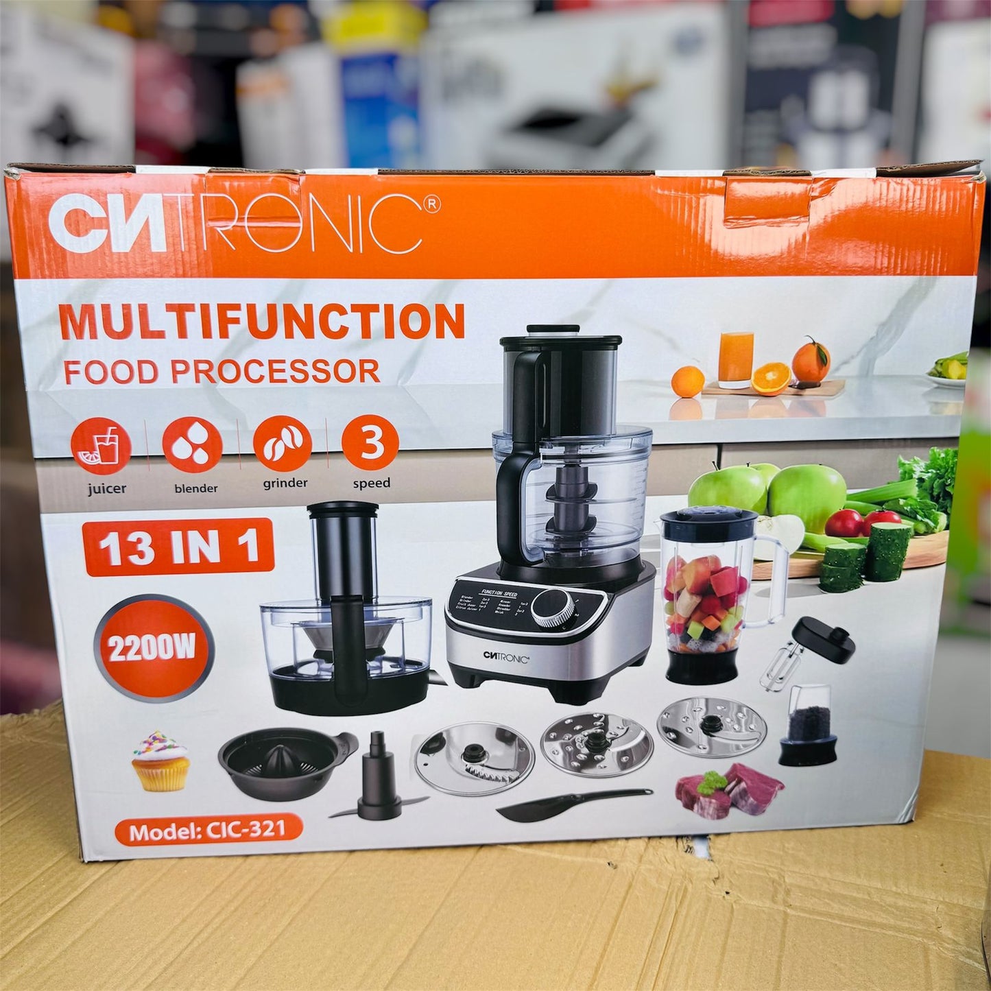 CIATRONIC Multifunction Food Processor 13 in 1 CIC 321 M (food factory)
