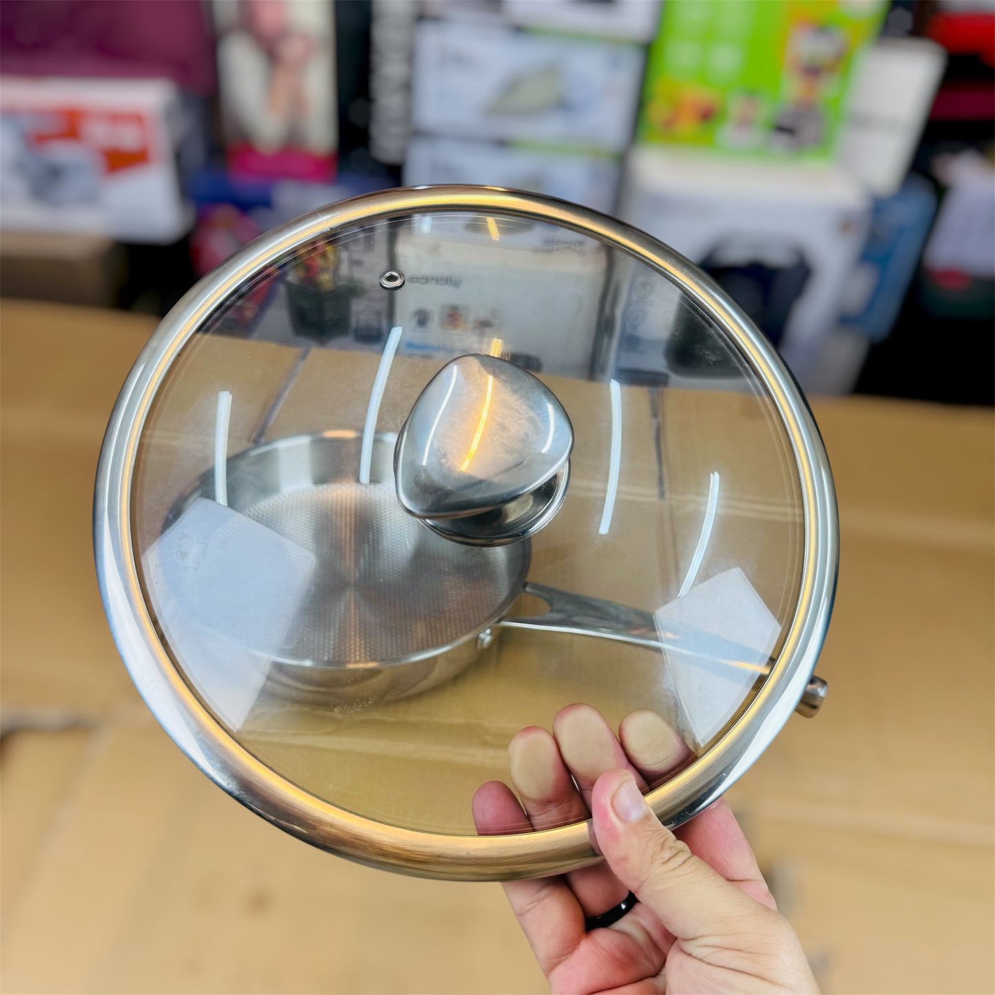 26cm Laser Coating Stainless Steel Fry Pan