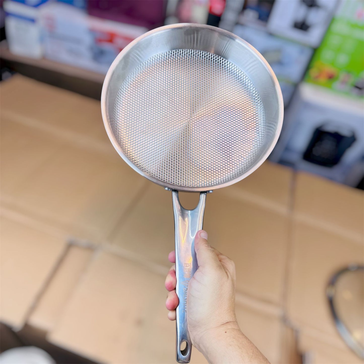 26cm Laser Coating Stainless Steel Fry Pan