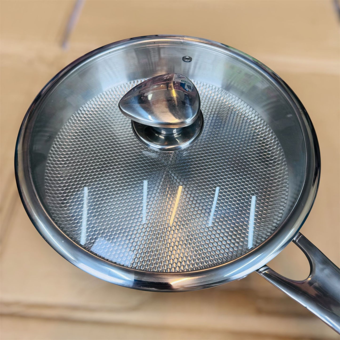 26cm Laser Coating Stainless Steel Fry Pan