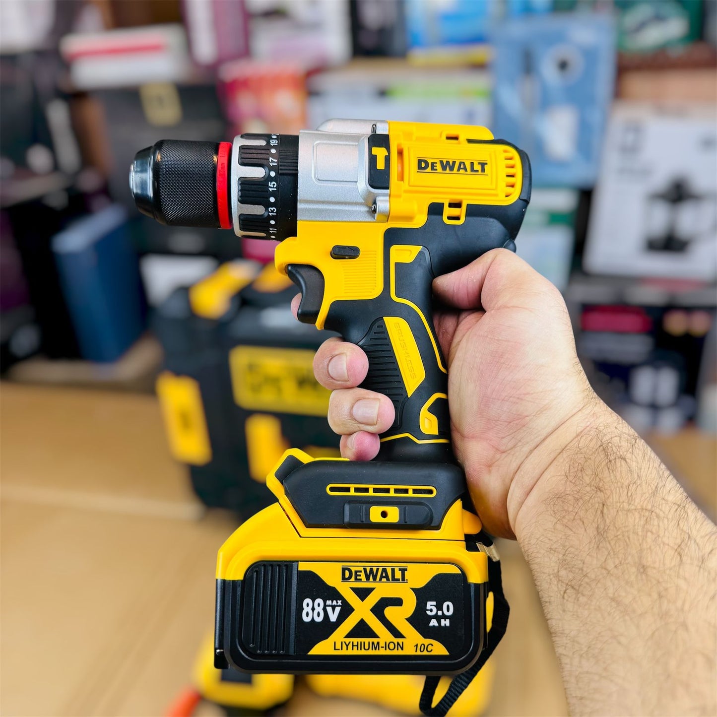 Dewalt 88v brushless drill machine with tools