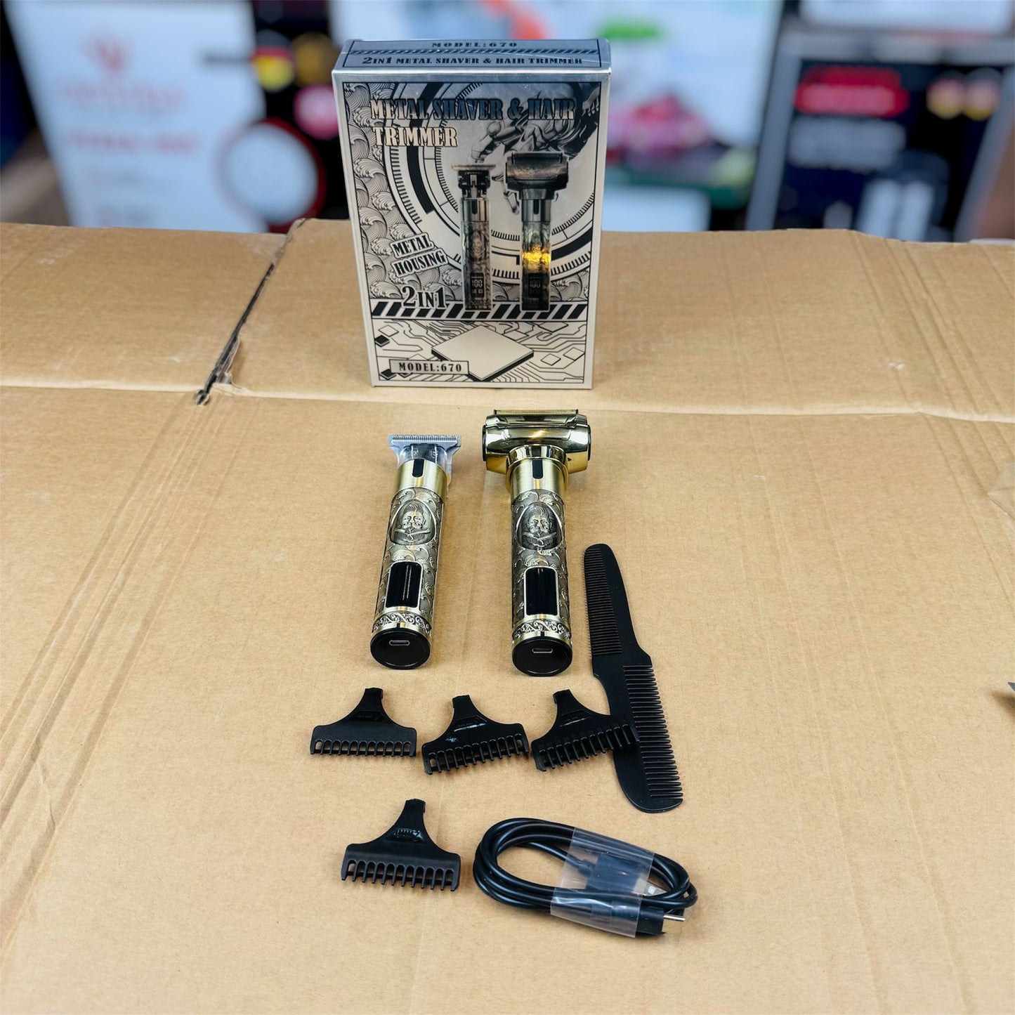 METAl 2 in 1 shaver & hair trimmer M 670
