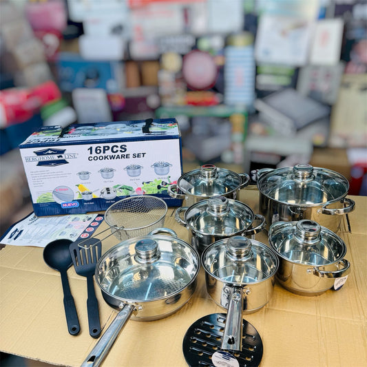 BERGHOME LINE 16 pieces stainless steel cookware set