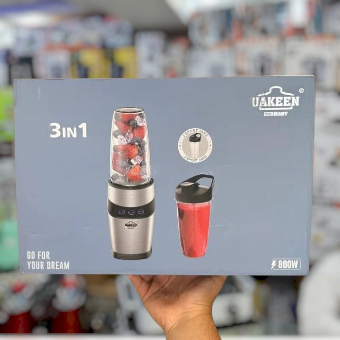 Uakeen Germany 3-in-1 Sports Blender with Portable Jar ZL-1306