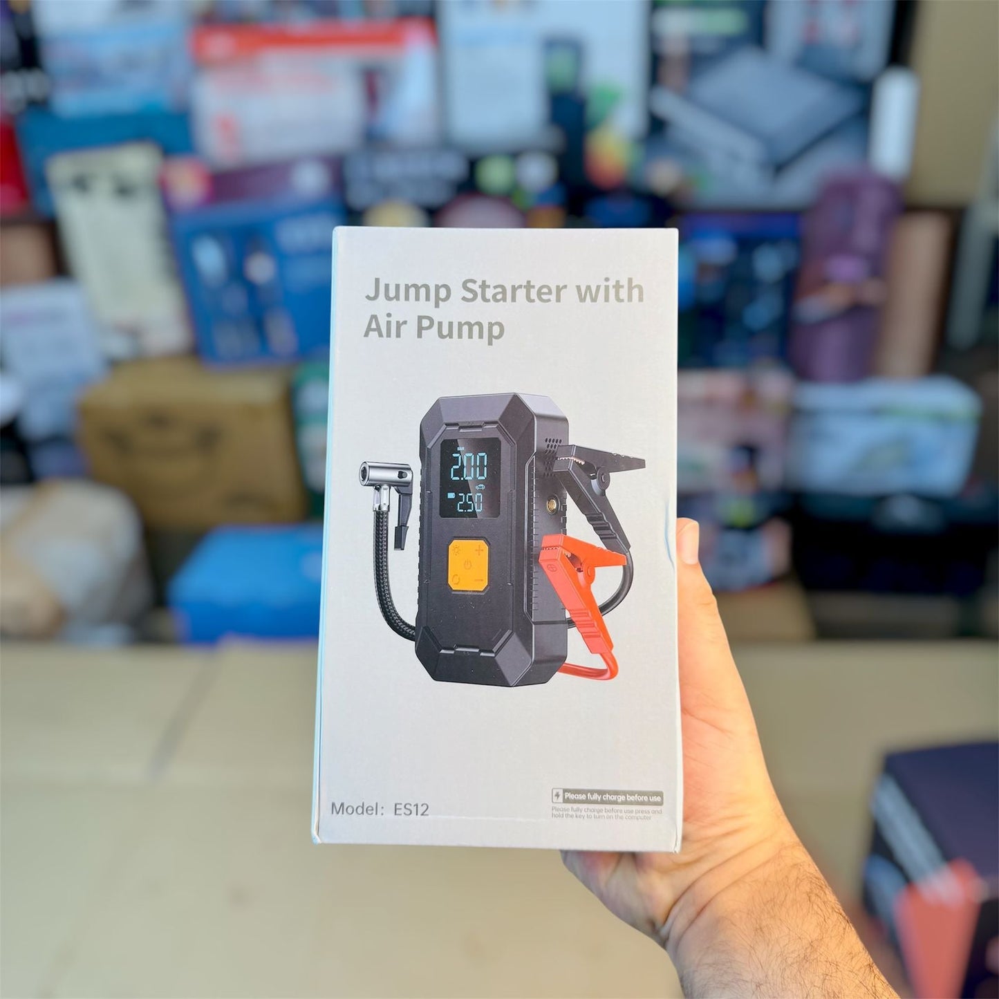 4 in 1 jump starter tire inflator with power bank M ES12