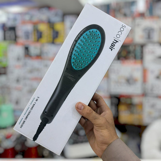 SOCO 3-in-1 Straightener Brush NC001