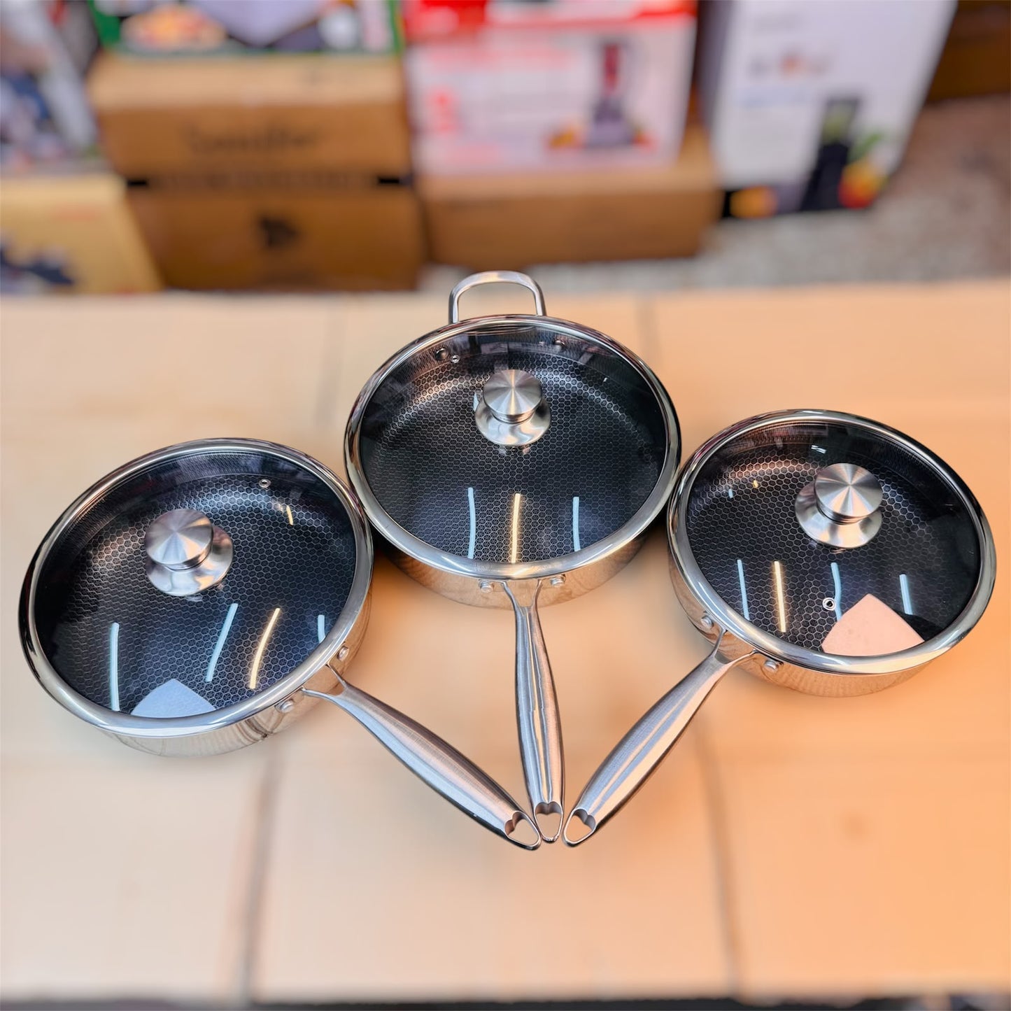 Honeycomb Laser Coating Shallow Frypan