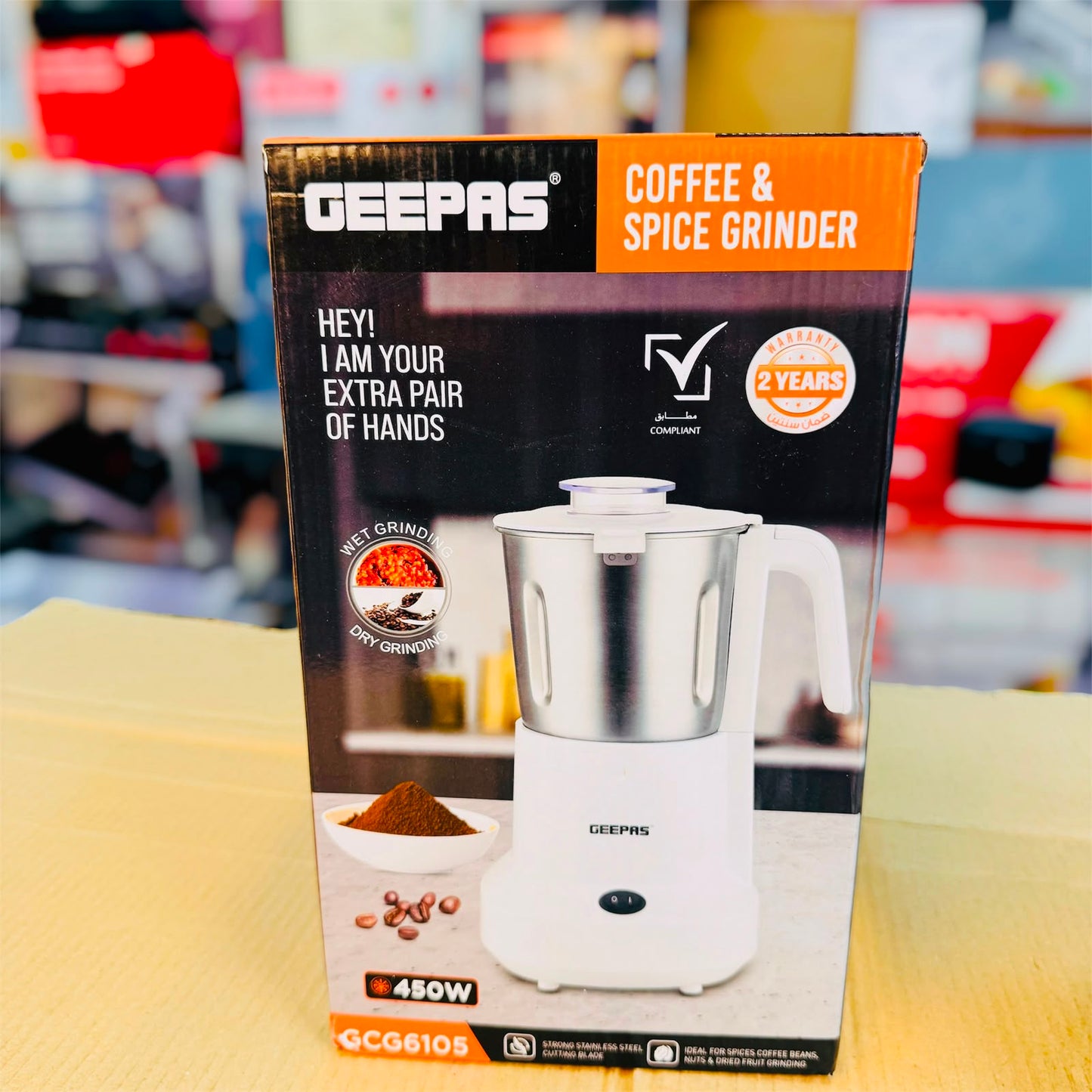 Geepas wet / dry 2 in 1 spice grinder