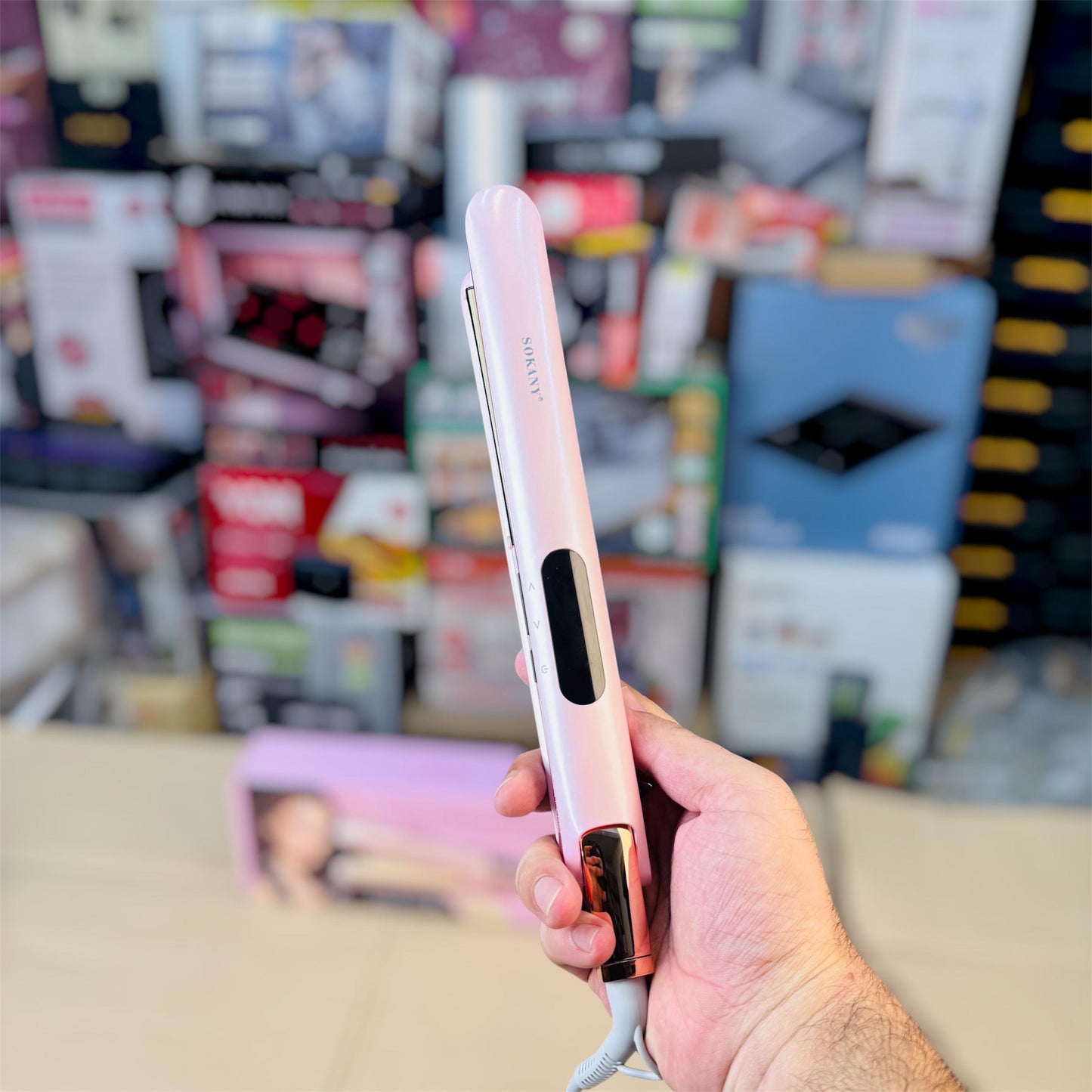 Sokany digital professional hair straightener HS976