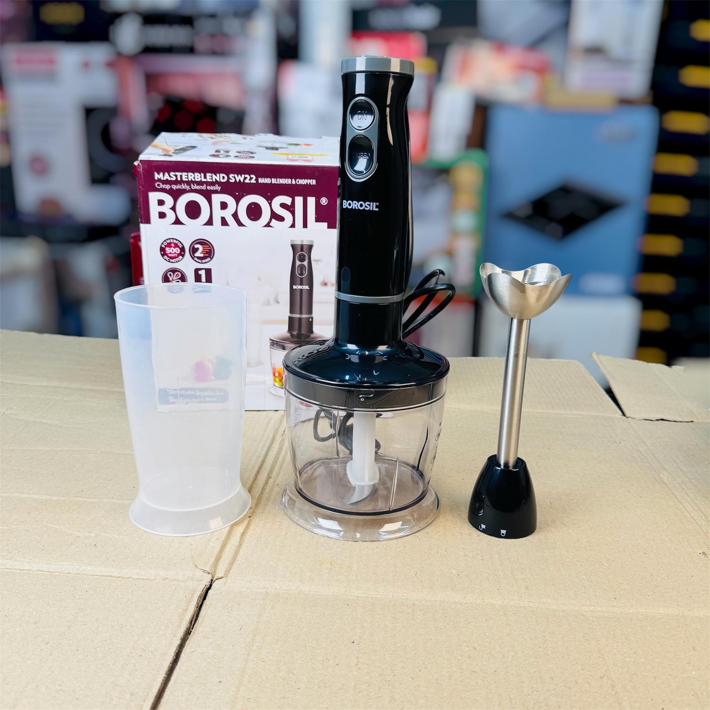 Borosil-Style 3-in-1 Hand Blender & Chopper Masterblend SW22 (500W)