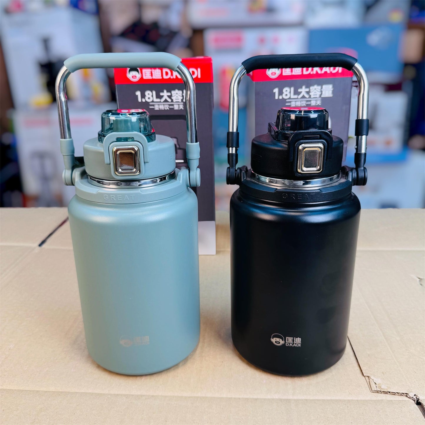 D-Kadi Hot & Cool Insulated Water Bottle 1.8L
