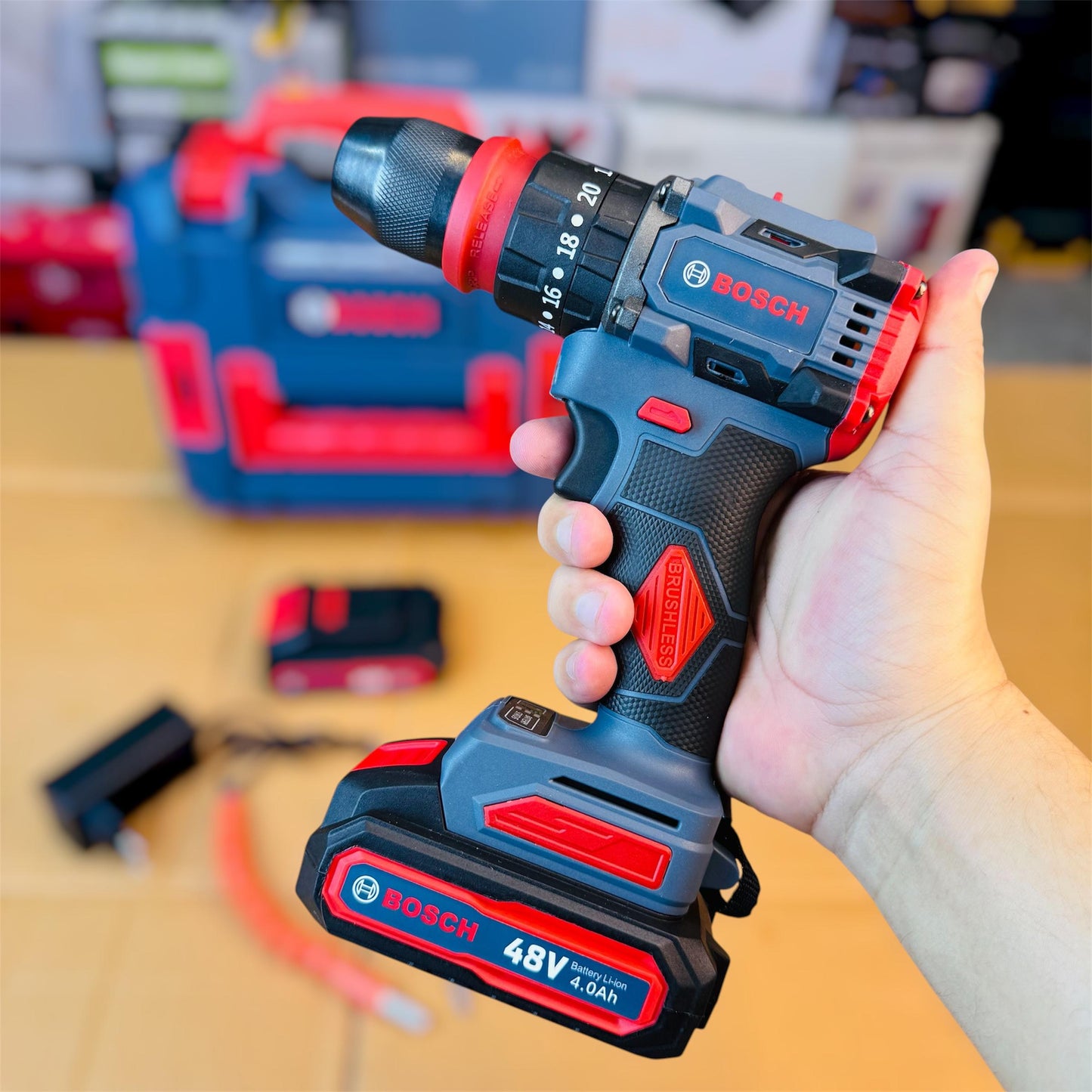 Bosch 2in1 drill & impact wrench with tools