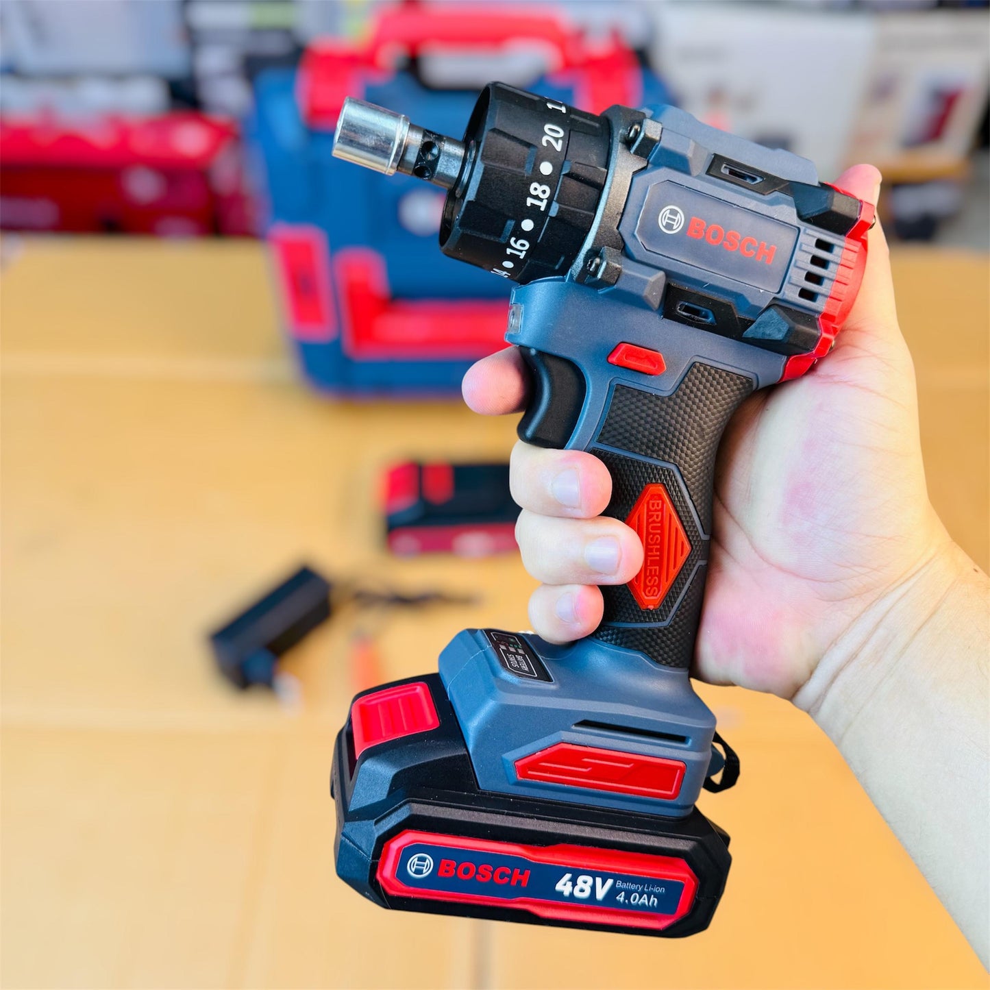 Bosch 2in1 drill & impact wrench with tools