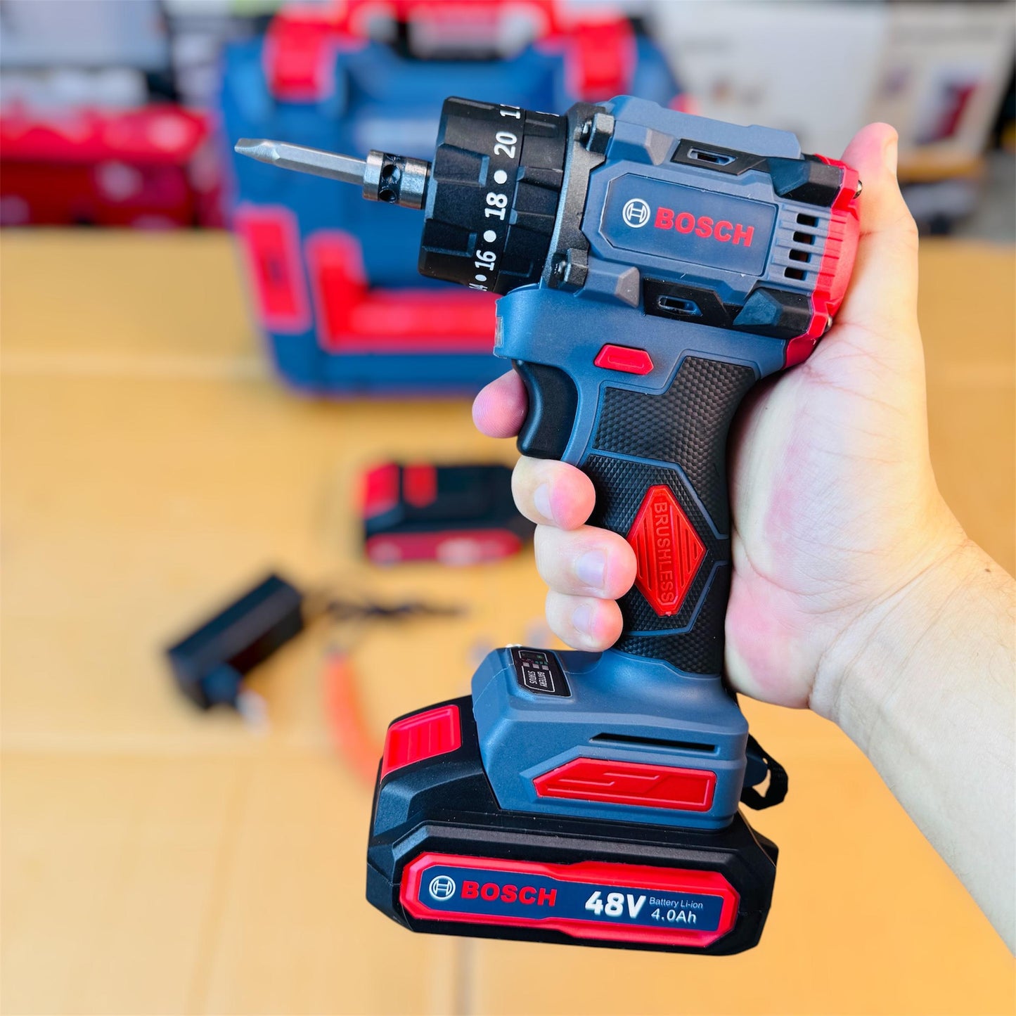 Bosch 2in1 drill & impact wrench with tools