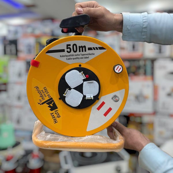Industrial Heavy Duty Cable Extension Reel – Retractable Power Cord Reel