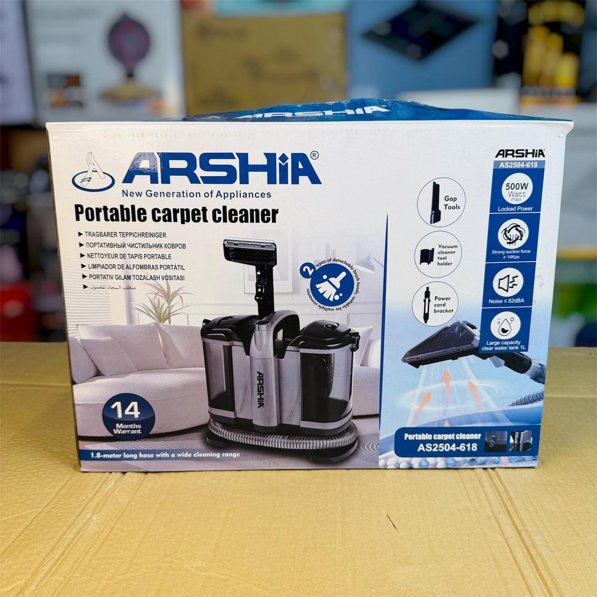 Arshia Portable Carpet Cleaner AS2504-618 – Deep Clean Upholstery & Carpet Washer