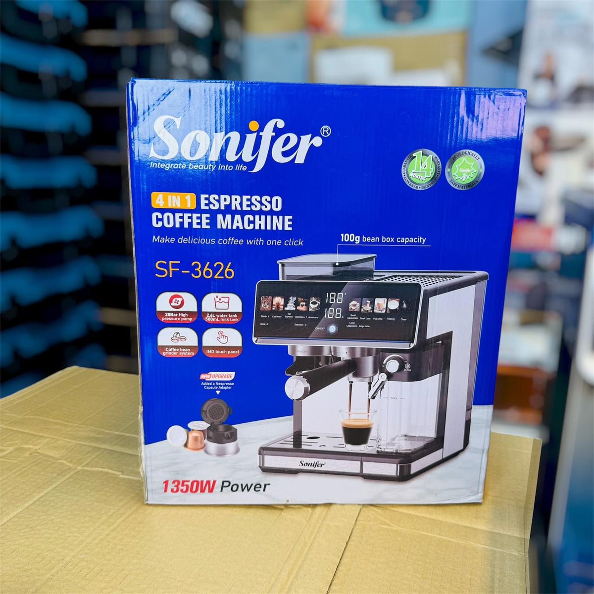 Sonifer Espresso Coffee Machine SF-3626 – Cappuccino & Latte Maker
