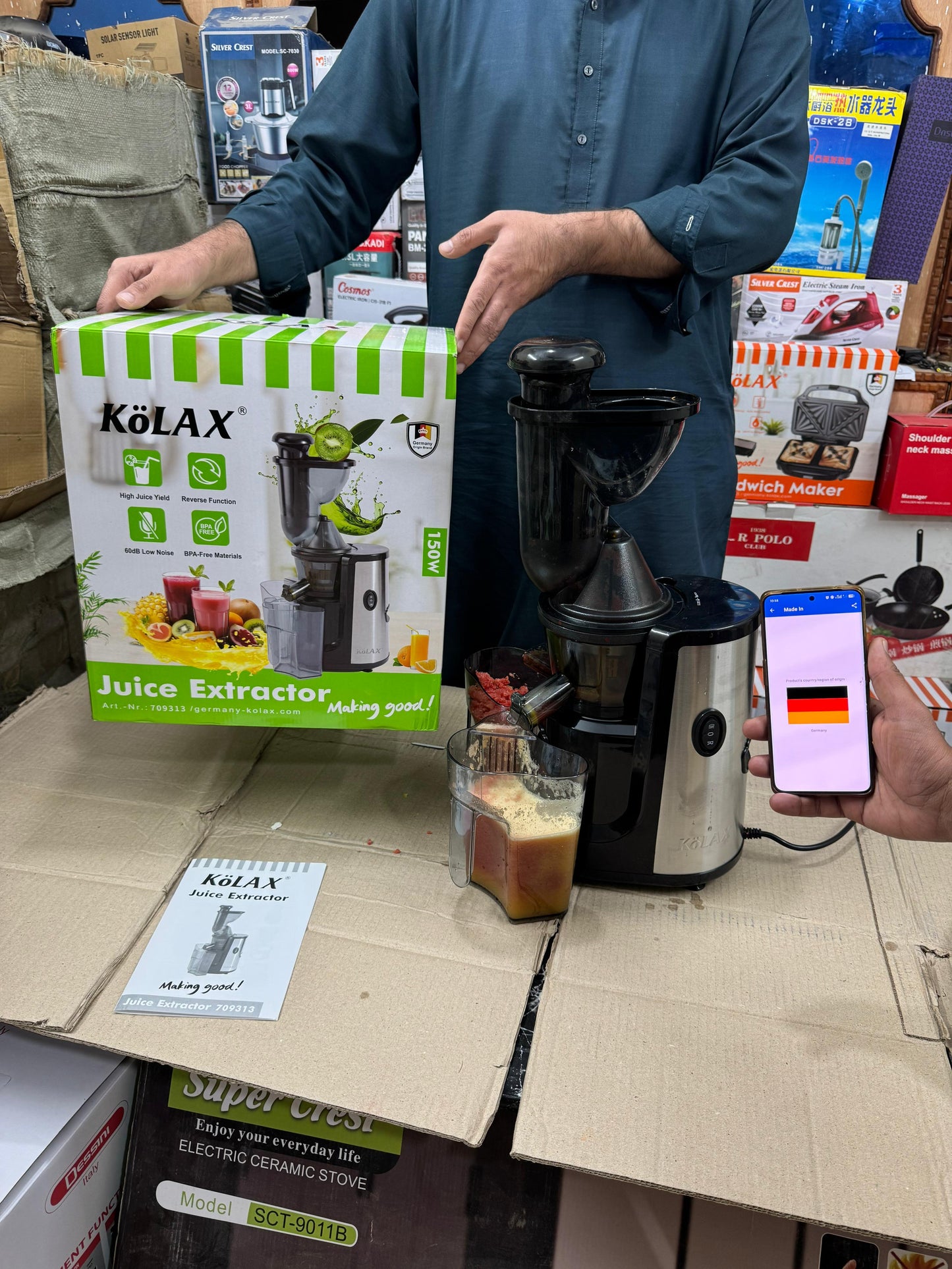 KOLAX GERMANY slow juicer ( cold press juicer)