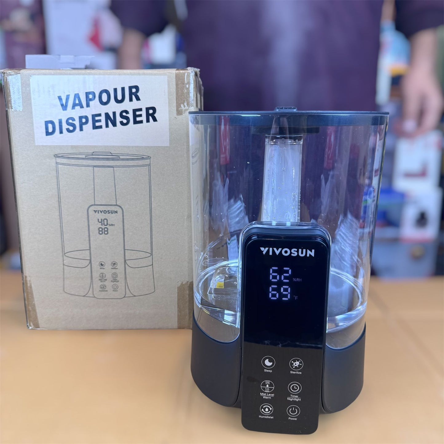 6L hot and cold mist humidifier 2-in-1