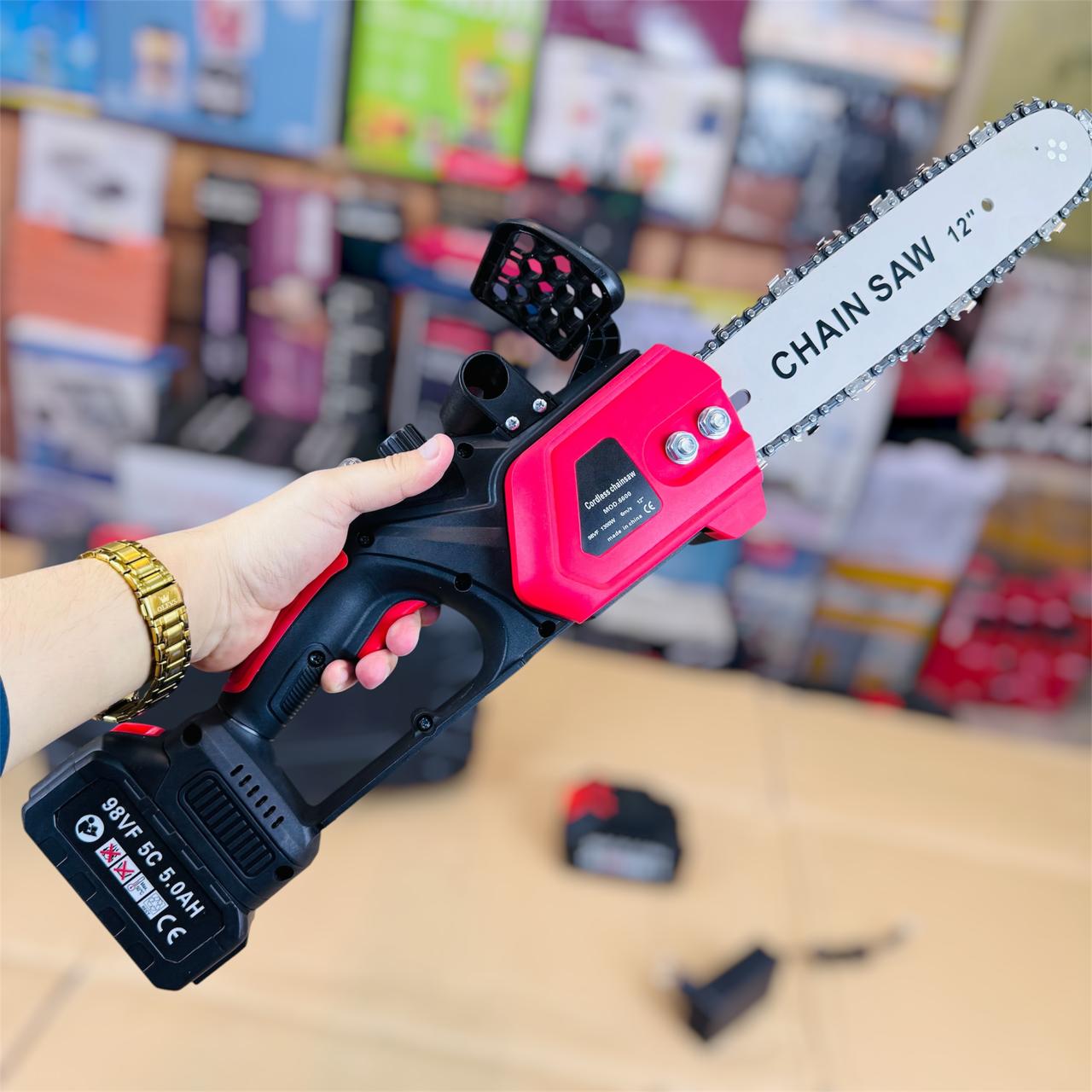 12-Inch Cordless Chainsaw (2 Batteries)
