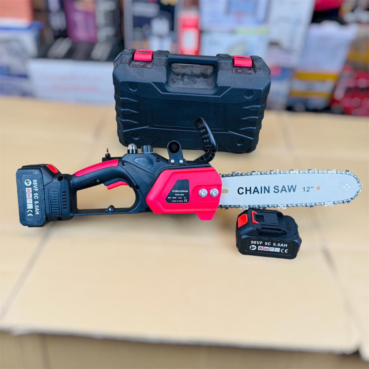 12-Inch Cordless Chainsaw (2 Batteries)