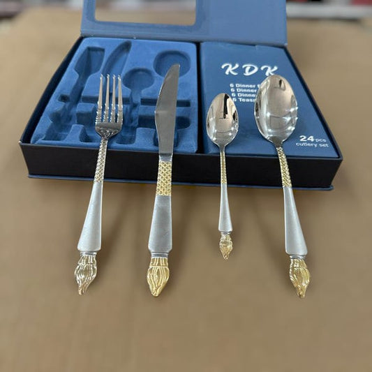KDK 24pcs Stainless Steel Cutlery Set