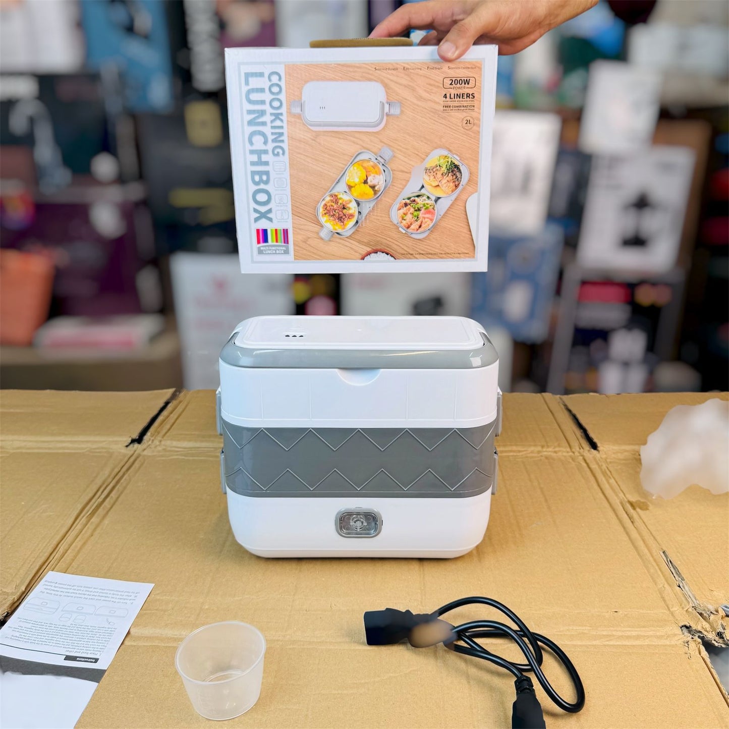 Double Layer 4-Pot Electric Lunch Box